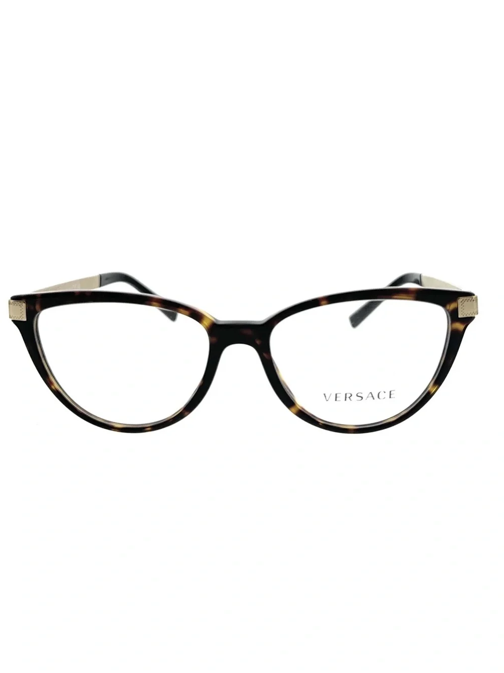Versace Tortoiseshell and Gold Cat-Eye Women's Glasses